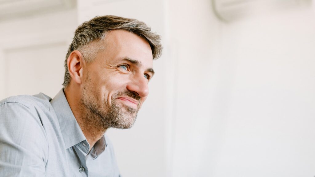 Man Grinning