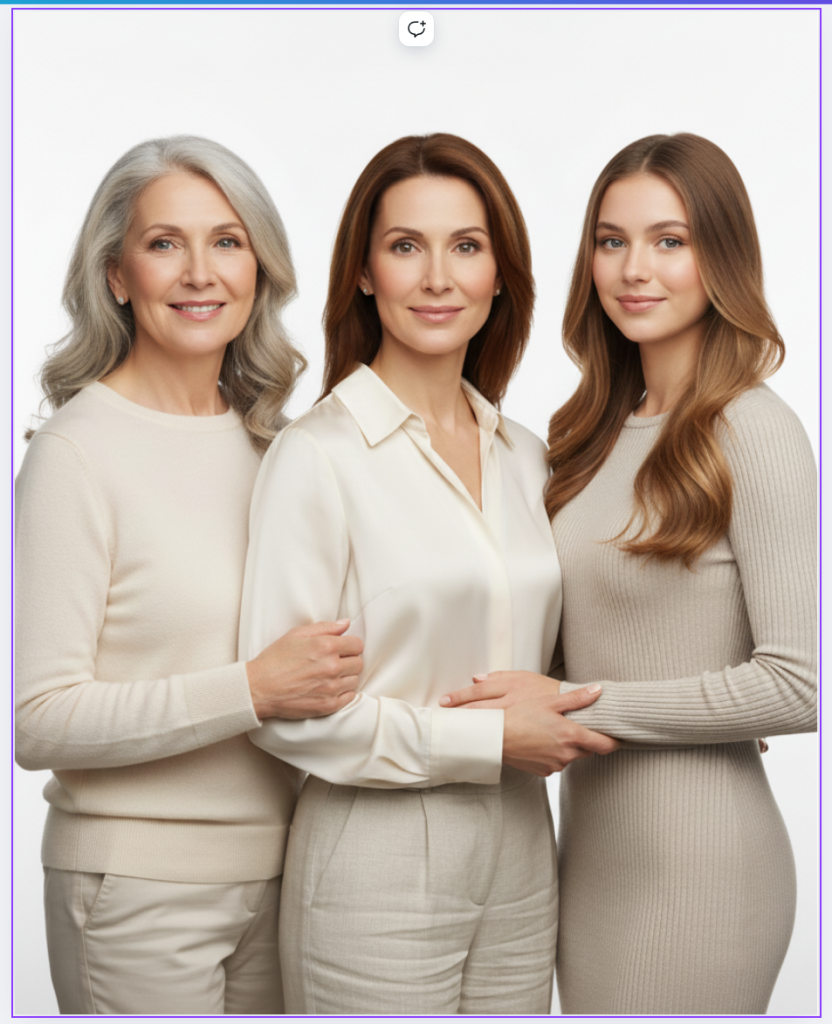 3 generations of women utilizing rapamycin therapy in Chicago at our Rapamycin clinic in Chicago for optimal aging.