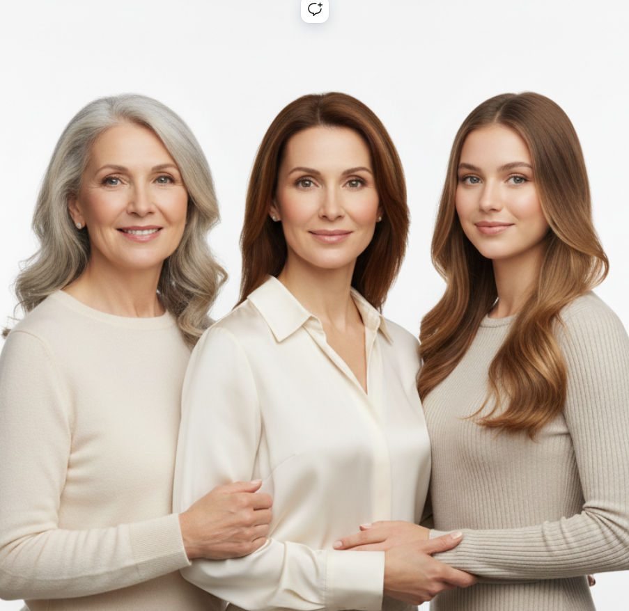 3 generations of women utilizing rapamycin therapy in Chicago at our Rapamycin clinic in Chicago for optimal aging.