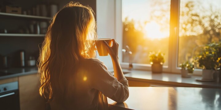 Woman enjoying a peaceful morning after long COVID treatment in Chicago at Bliss MD